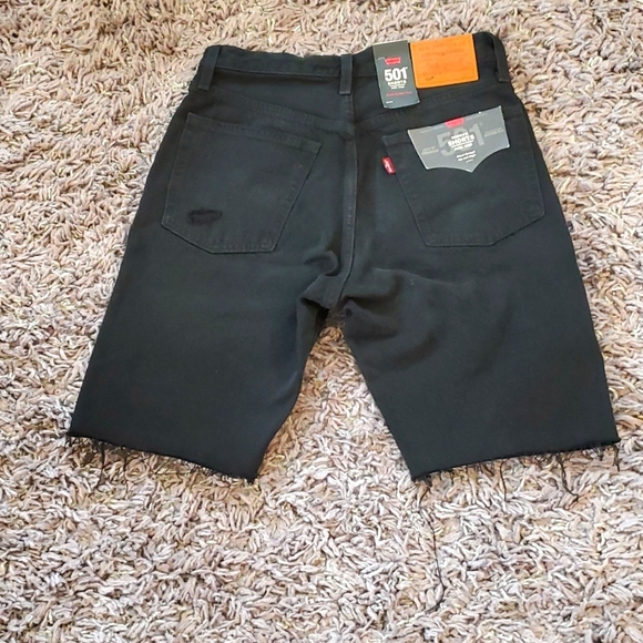 Levi's Premium 501 Distressed High Rise Jean Shorts - Picture 5 of 15